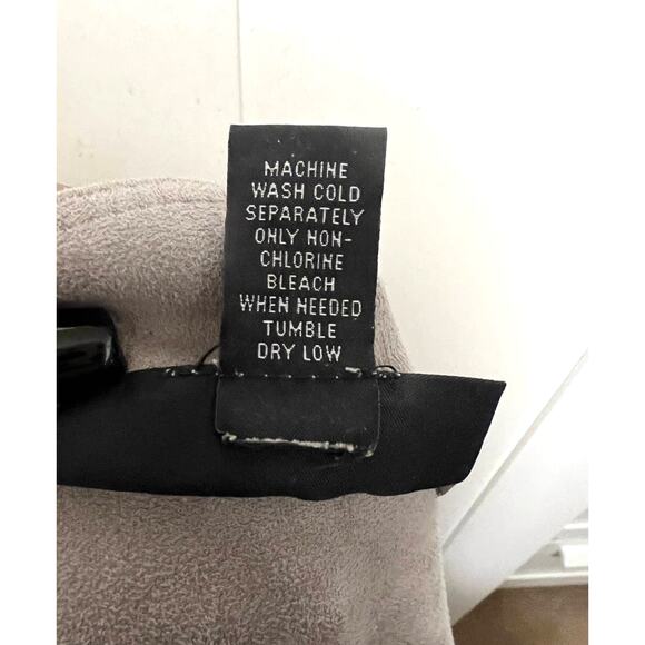 INC International Concepts Gray Faux Suede Open Front Moto Jacket Size Large - Picture 7 of 7